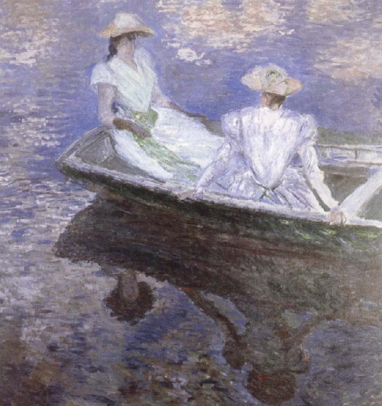 Claude Monet Young Girls in a boat France oil painting art